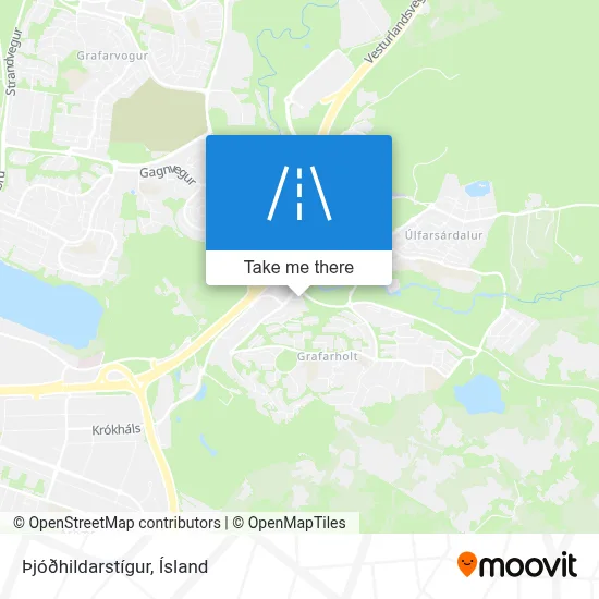Þjóðhildarstígur map