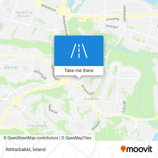 Réttarbakki map
