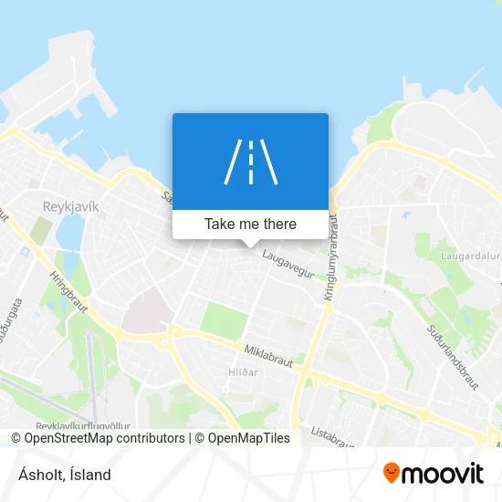 Ásholt map