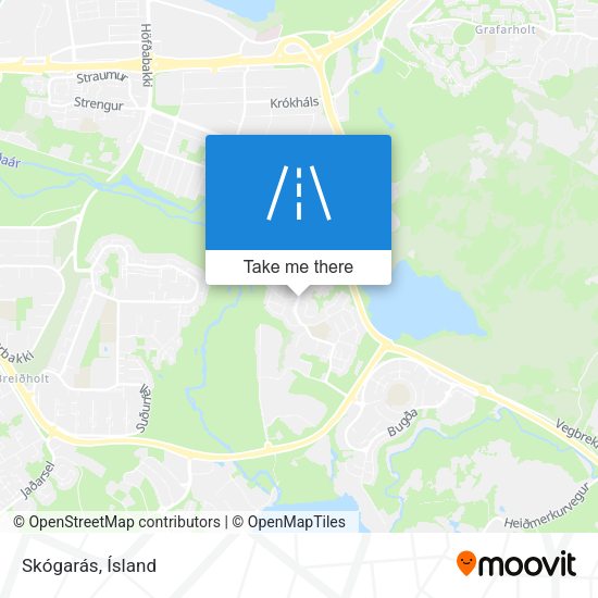 Skógarás map