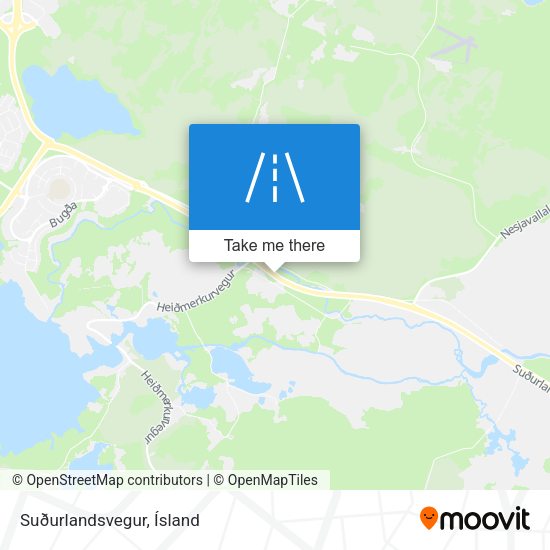 Suðurlandsvegur map