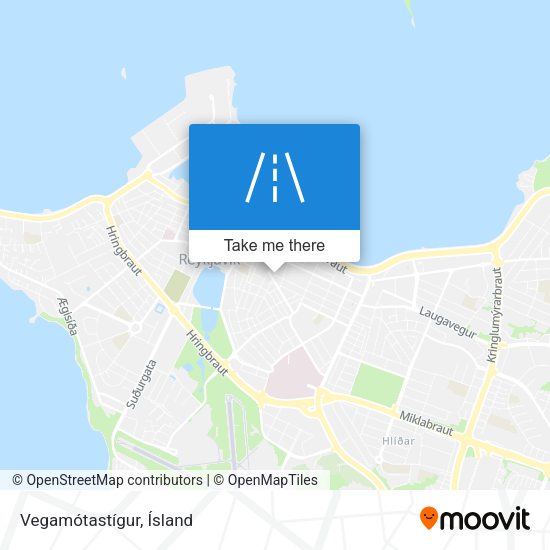 Vegamótastígur map
