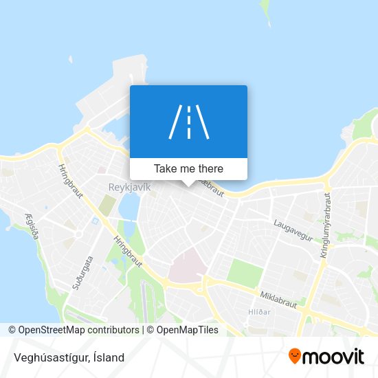 Veghúsastígur map
