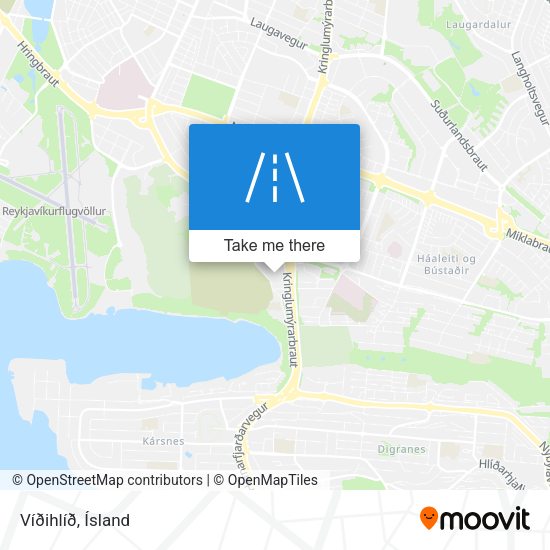 Víðihlíð map
