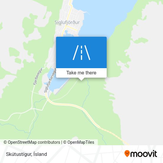 Skútustígur map