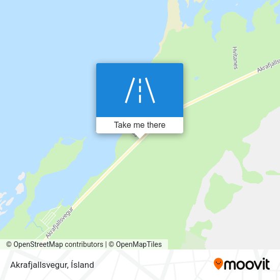 Akrafjallsvegur map