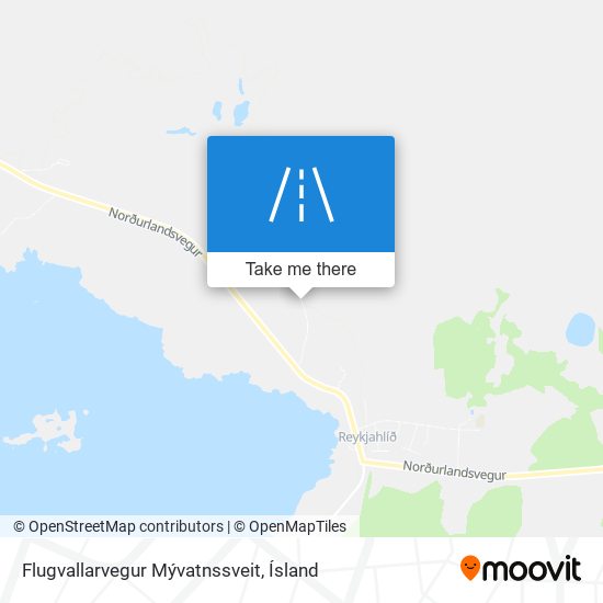 Flugvallarvegur Mývatnssveit map