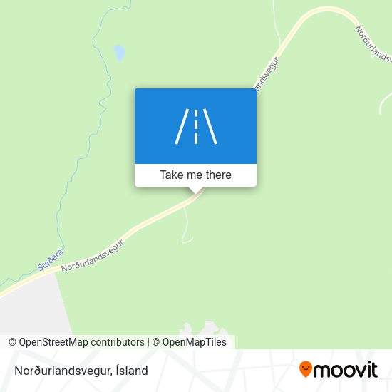 Norðurlandsvegur map