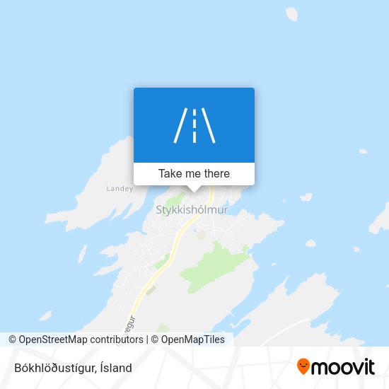 Bókhlöðustígur map