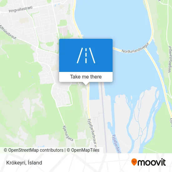 Krókeyri map