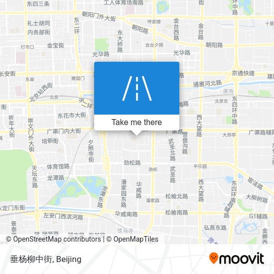 垂杨柳中街 map