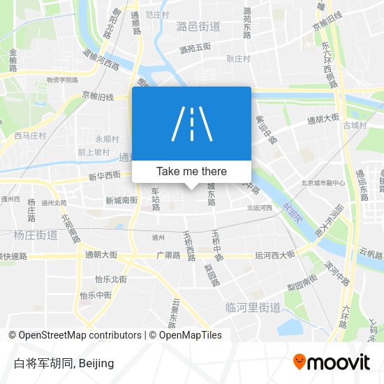 白将军胡同 map