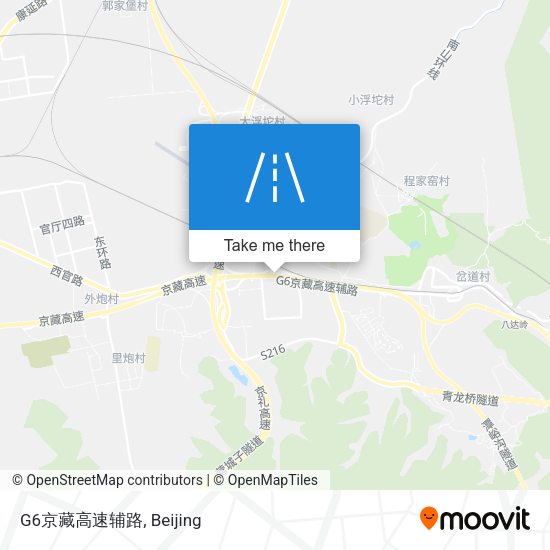 G6京藏高速辅路 map