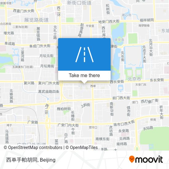 西单手帕胡同 map