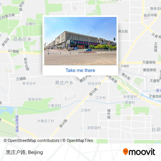 黑庄户路 map