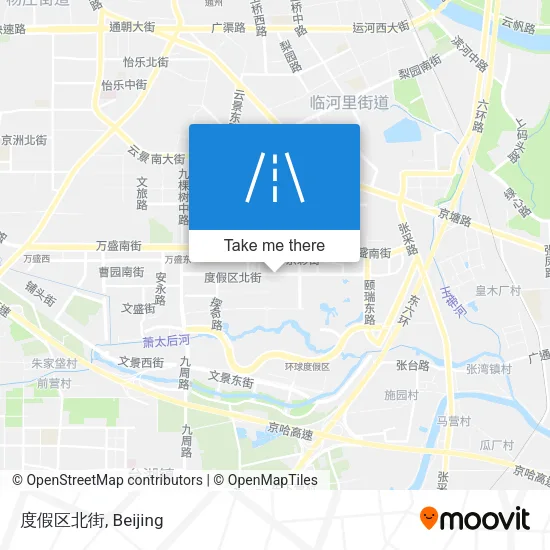 度假区北街 map