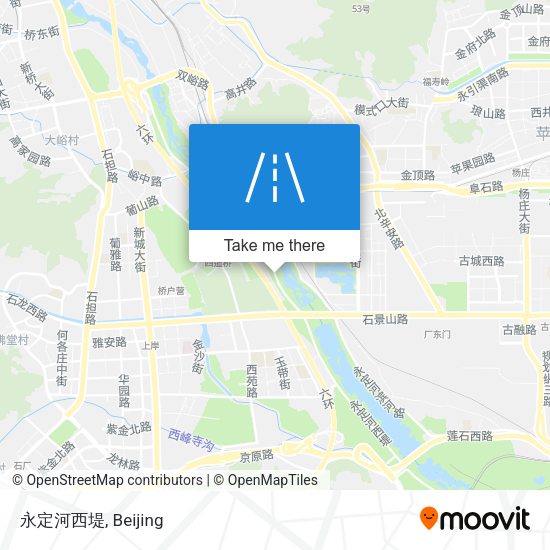 永定河西堤 map
