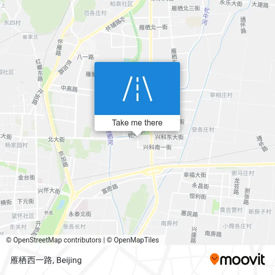 雁栖西一路 map