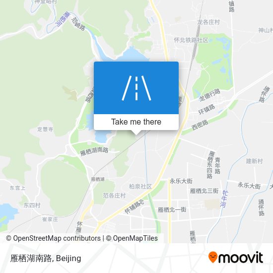 雁栖湖南路 map