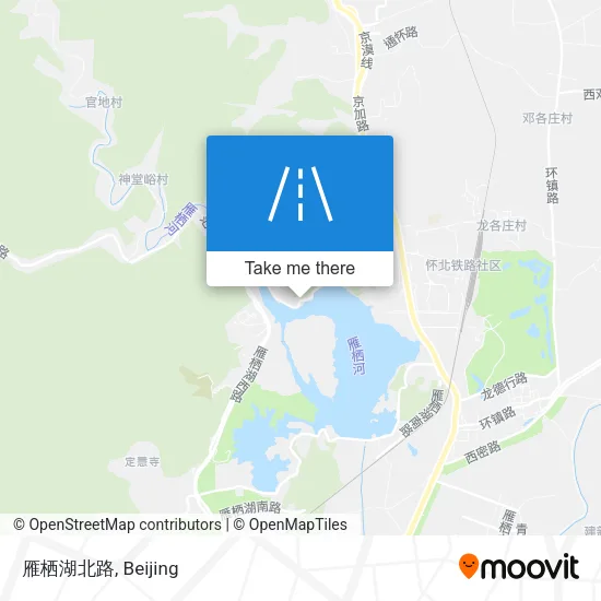 雁栖湖北路 map