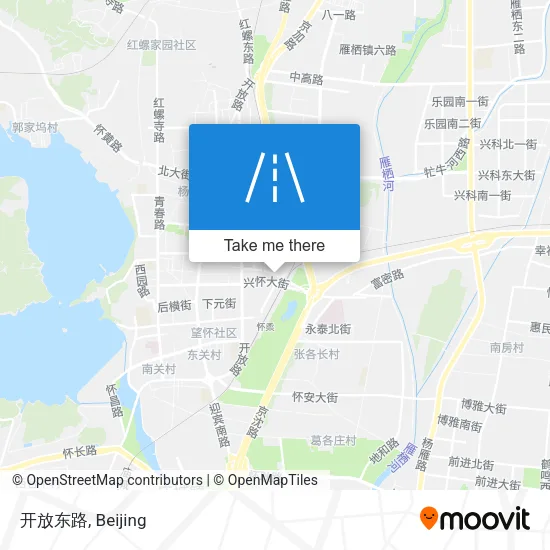 开放东路 map