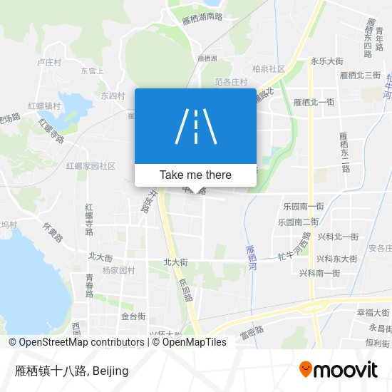 雁栖镇十八路 map