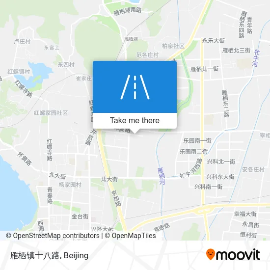 雁栖镇十八路 map