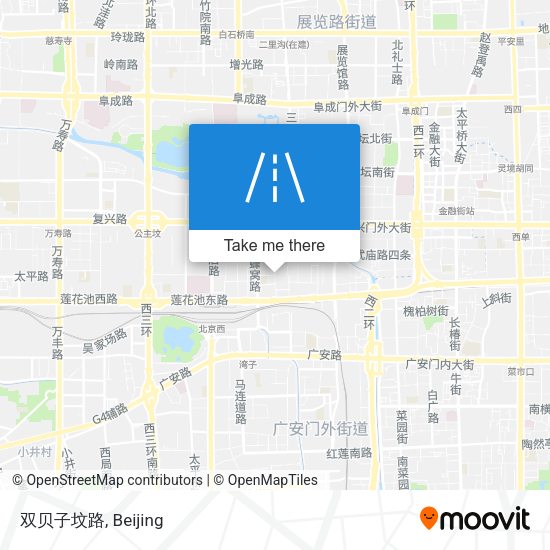 双贝子坟路 map