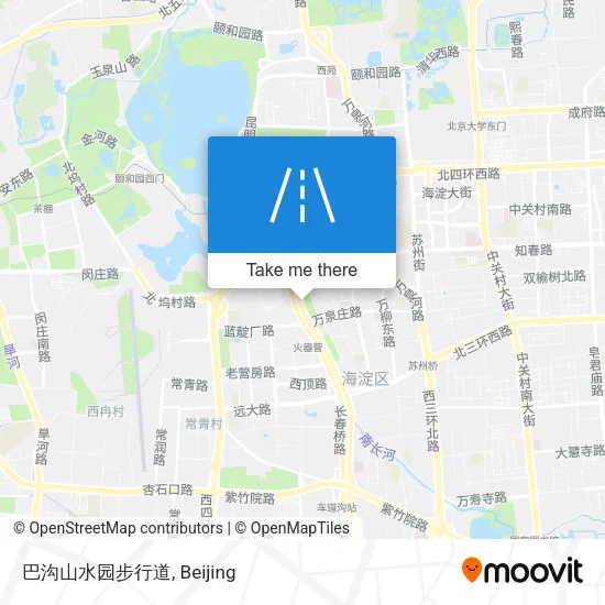 巴沟山水园步行道 map