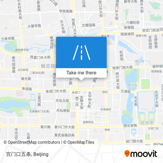 宫门口五条 map