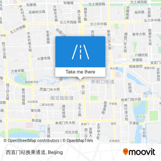 西直门站换乘通道 map