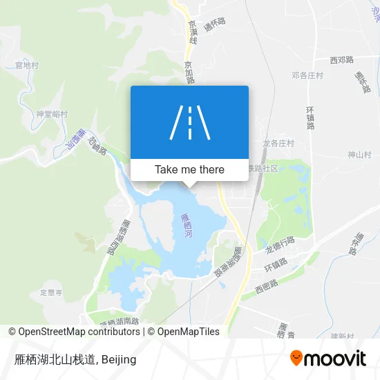 雁栖湖北山栈道 map