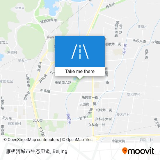 雁栖河城市生态廊道 map