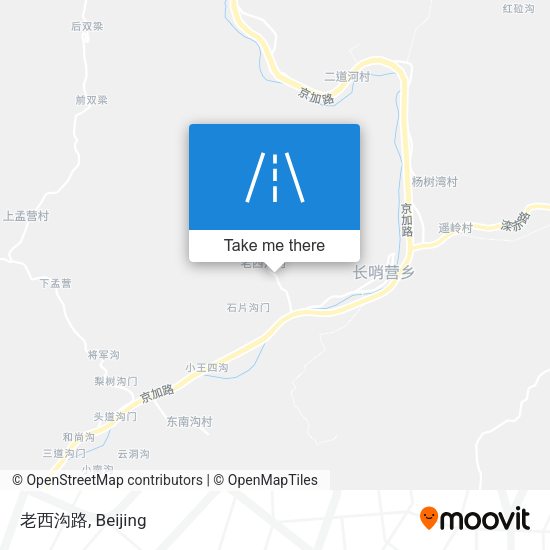 老西沟路 map
