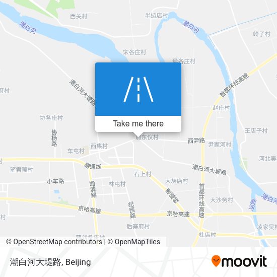 潮白河大堤路 map