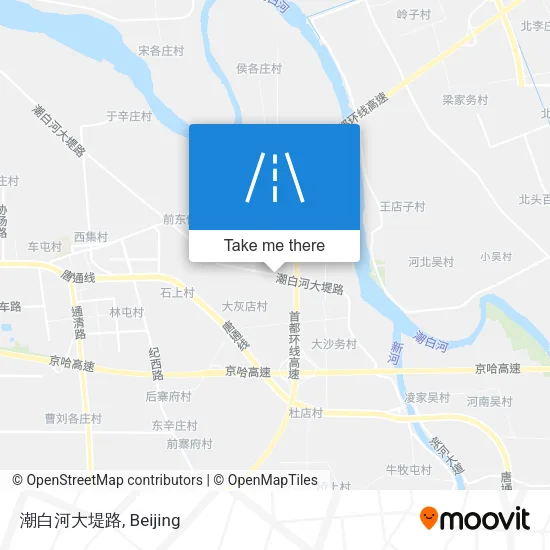 潮白河大堤路 map