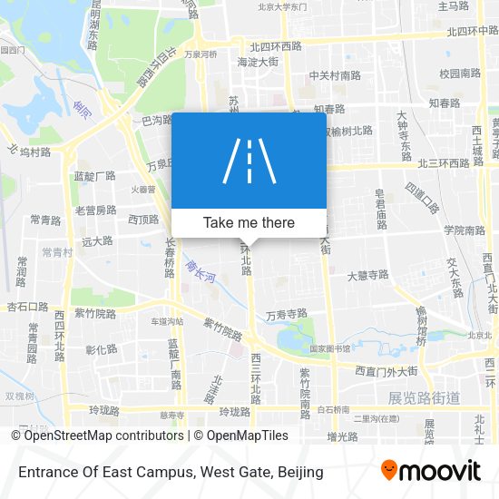 Entrance Of East Campus, West Gate map