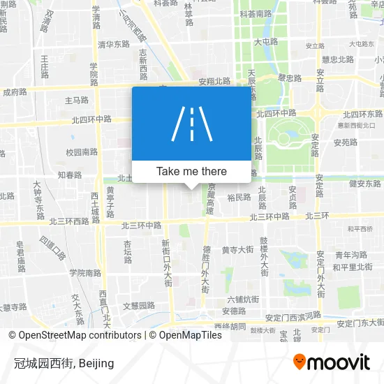 冠城园西街 map