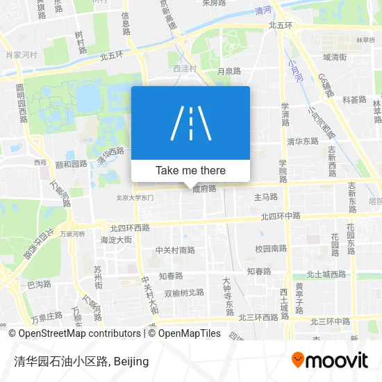 清华园石油小区路 map