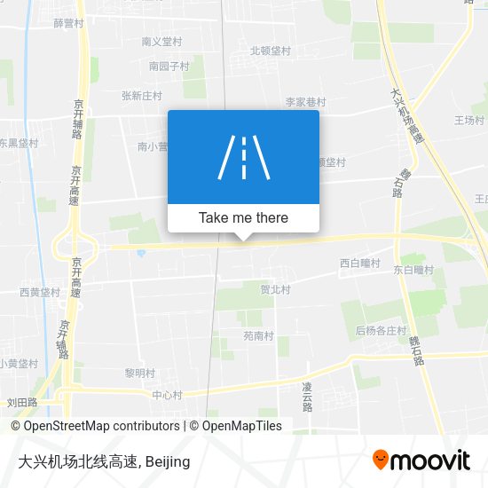 大兴机场北线高速 map