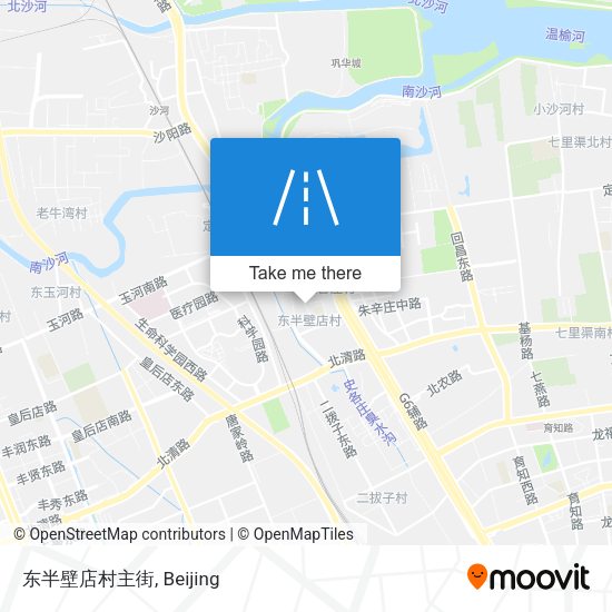 东半壁店村主街 map