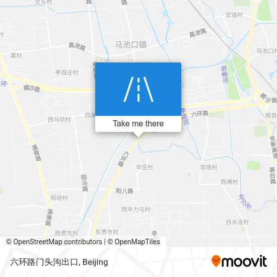 六环路门头沟出口 map