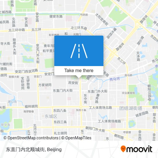 东直门内北顺城街 map