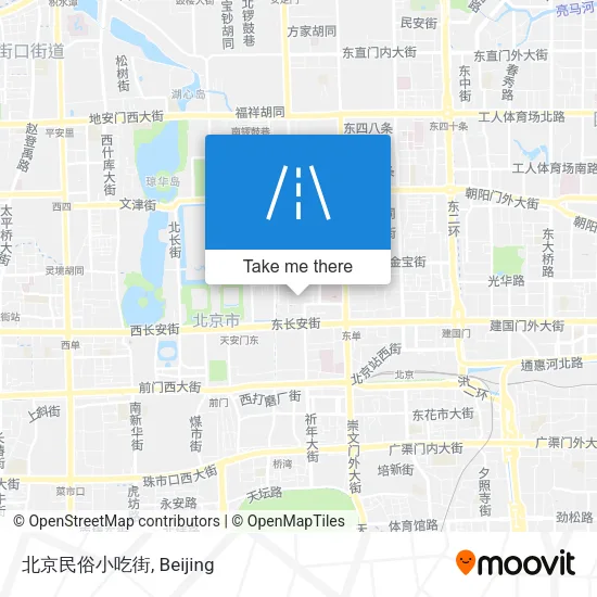 北京民俗小吃街 map