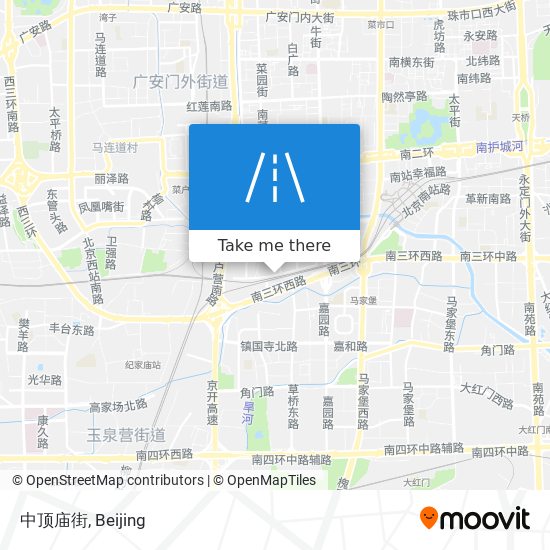 中顶庙街 map