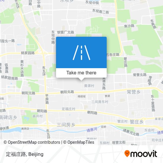定福庄路 map