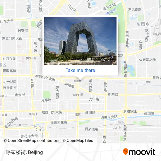 呼家楼街 map