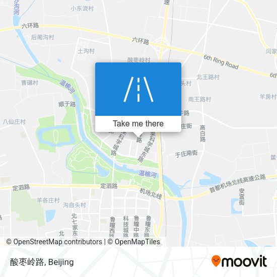 酸枣岭路 map