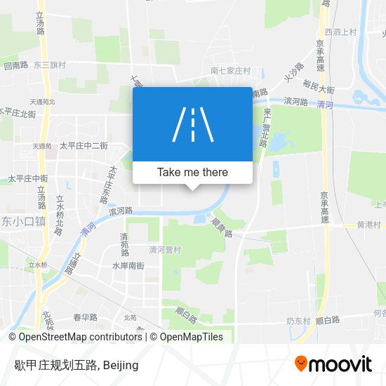 歇甲庄规划五路 map