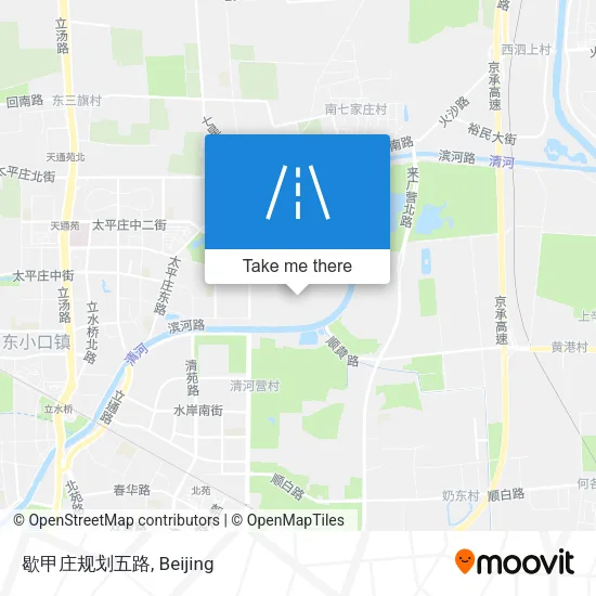 歇甲庄规划五路 map